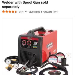 Weld-Pak 180 Amp MIG Flux-Core Wire Feed Welder, 230V, Aluminum Welder with Spool Gun sold separately