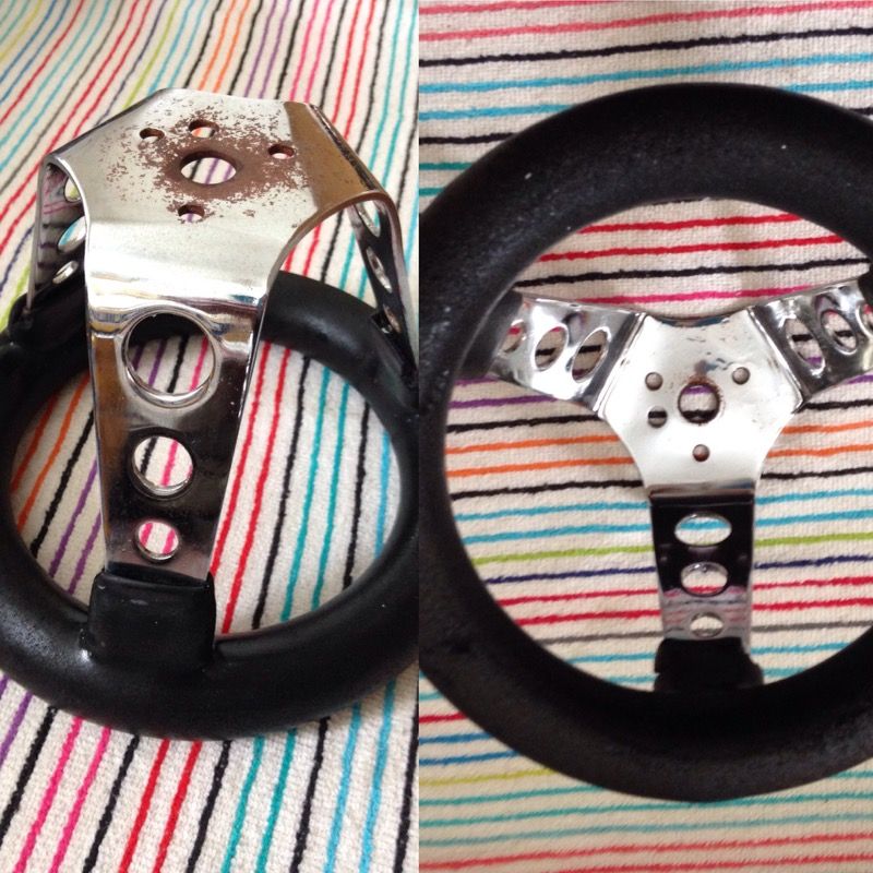 Vintage lowrider foam donut steering wheel