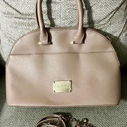 NEW Bebe Jenna Pebbled Convertible Dome - Blush Colored Handbag Purse Shoulder Bag