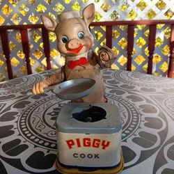 1950's Piggy Cook Battery Operated Toy