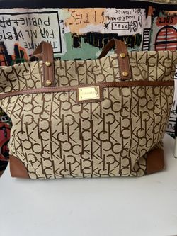 Authentic Calvin Klein Monogram Tote Bag 