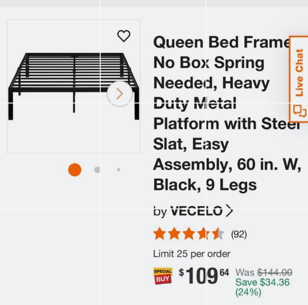 Queen Metal Bed Frame