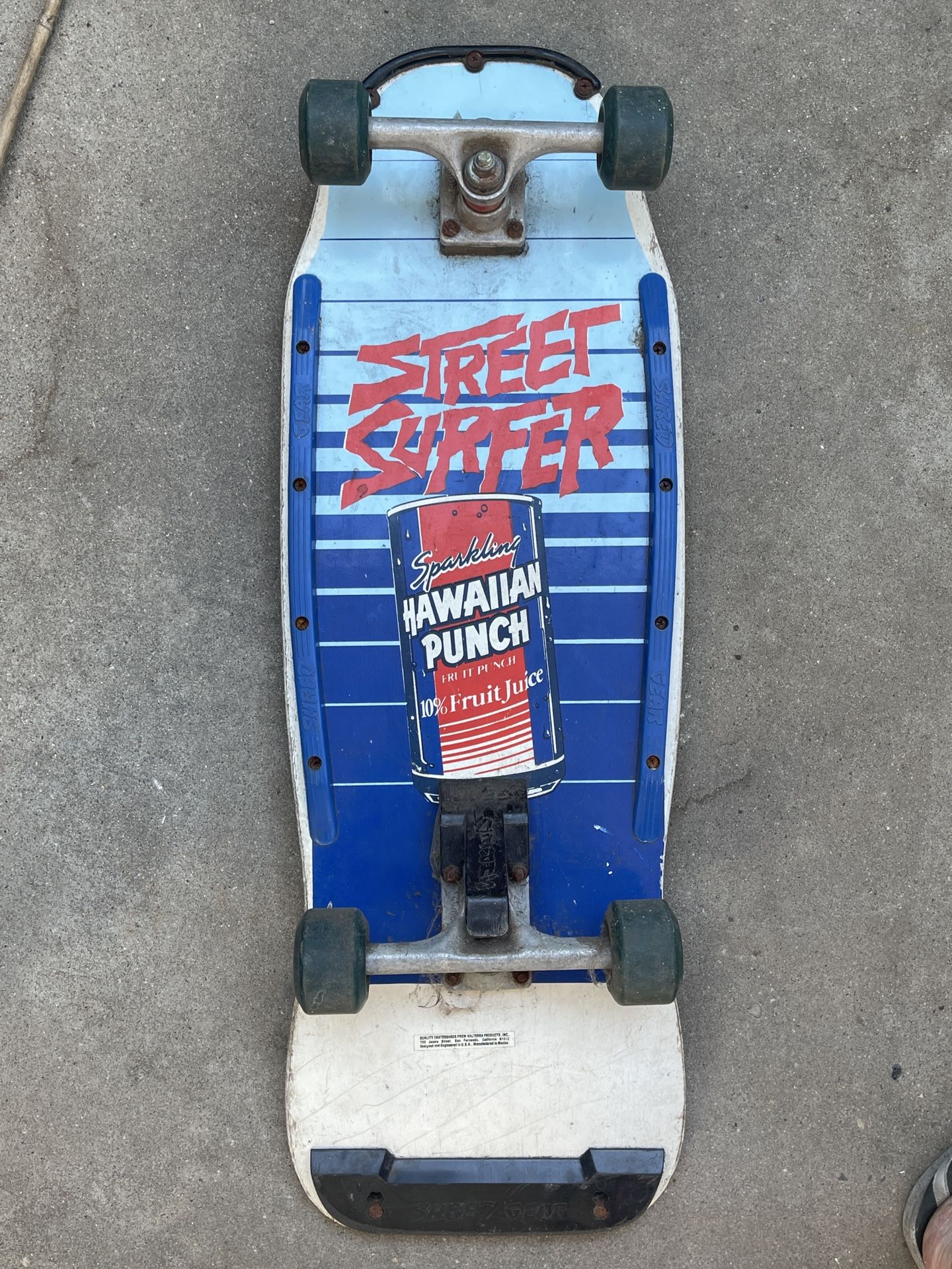 Vintage 80s 90s Hawaiian punch Street surfer skateboard for Sale