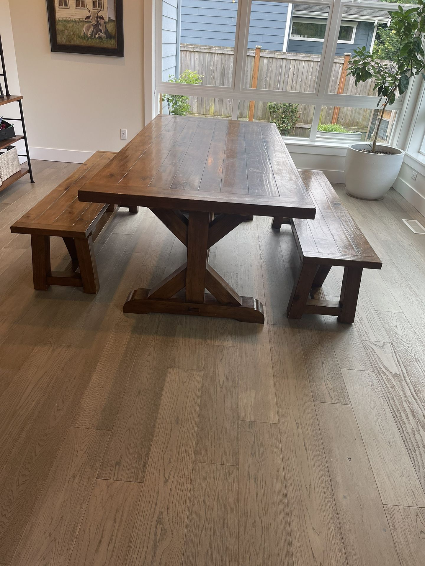 Pottery Barn Table and Benches