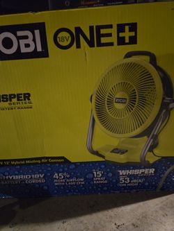 Mist fan  use with cord or battery