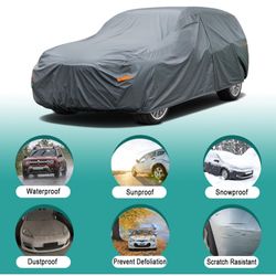 Premium Car Cover Custom Fit Chevrolet Tahoe (2007-2025), 16 Layers Heavy Duty Car Cover Waterproof All Weather with Zipper Door for Sun Rain Snow Dus