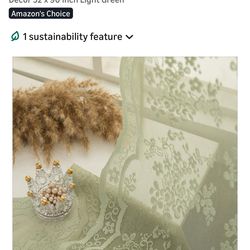 Sage Green Lace and Blackout Curtains