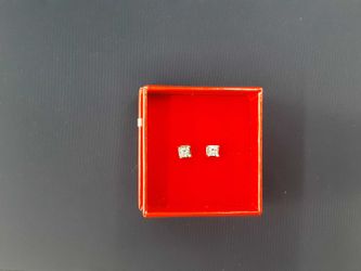 Double Stud Earrings Yellow Gold 14k (.585) 1.4 grams