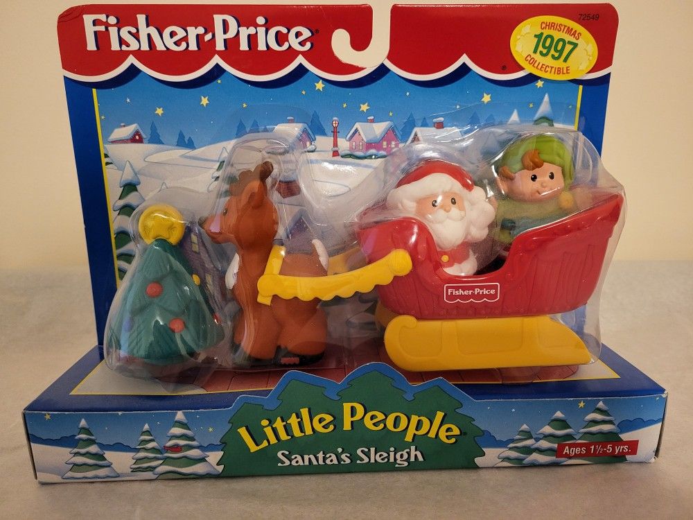 Vintage Fisher Price Little People Santa's Sleigh