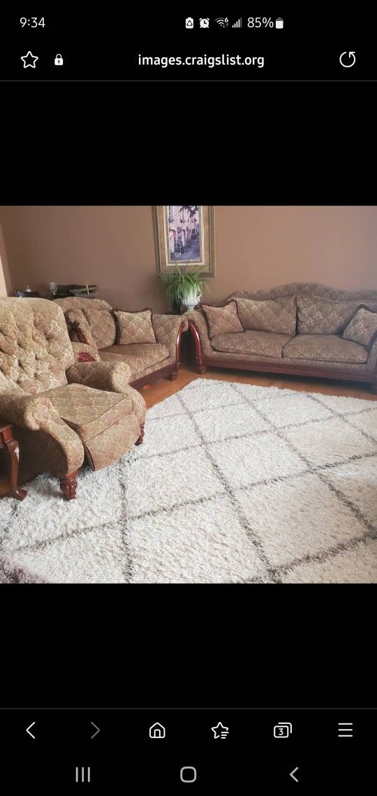 3 Piece Set Couches With Pillows!