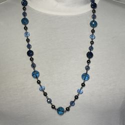 Blue Bead Necklace 