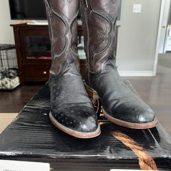 Texas Country Size 10 Ostrich Skin Cowboy Boots