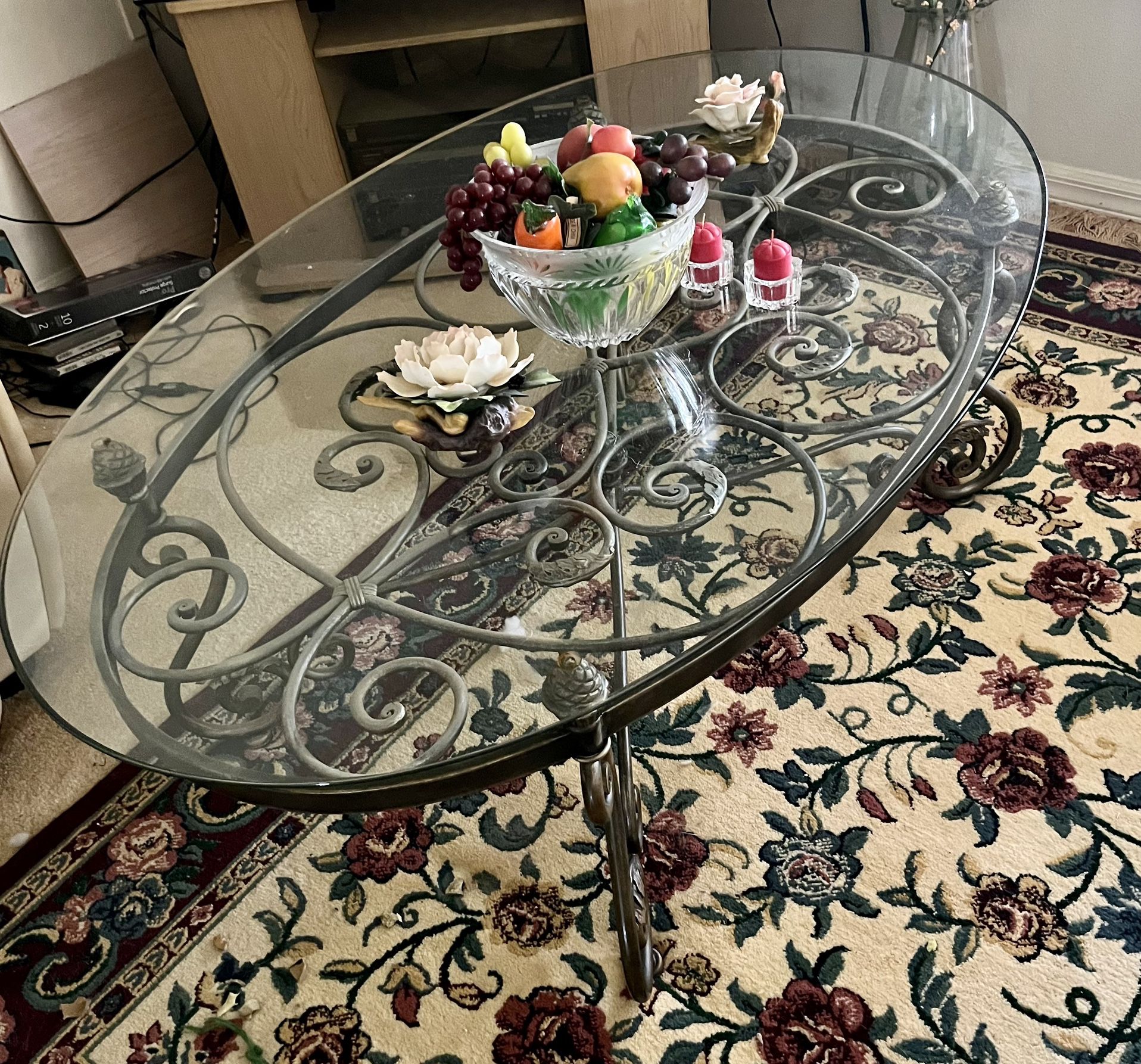 Glass Coffee Table and 2 End Tables 