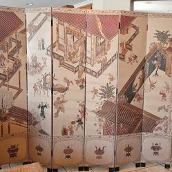 Maitland-Smith Double-Sided 6-Panel Chinese Folding Screen Hand Made Hong Kong