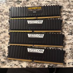 4 Vengeance 8GB DDR4 Ram Sticks