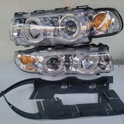 95-01 Bmw E38 7 Series LED Projector Headlights Luces Calaveras Micas Faros Focos Faroles 