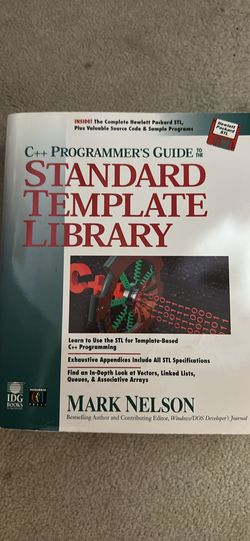 Computer Book: C++ Programmer’s Guide To The Standard Template Library 