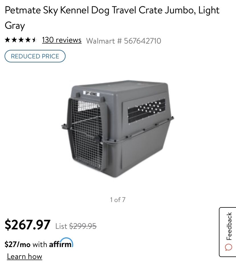 700 Series Pet crate