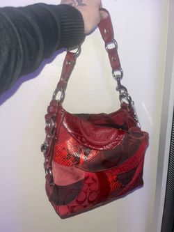Coach Patchwork Carley Red Bag