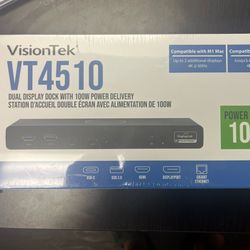 VisionTek VT4510 Universal USB Dual Monitor Docking Station 