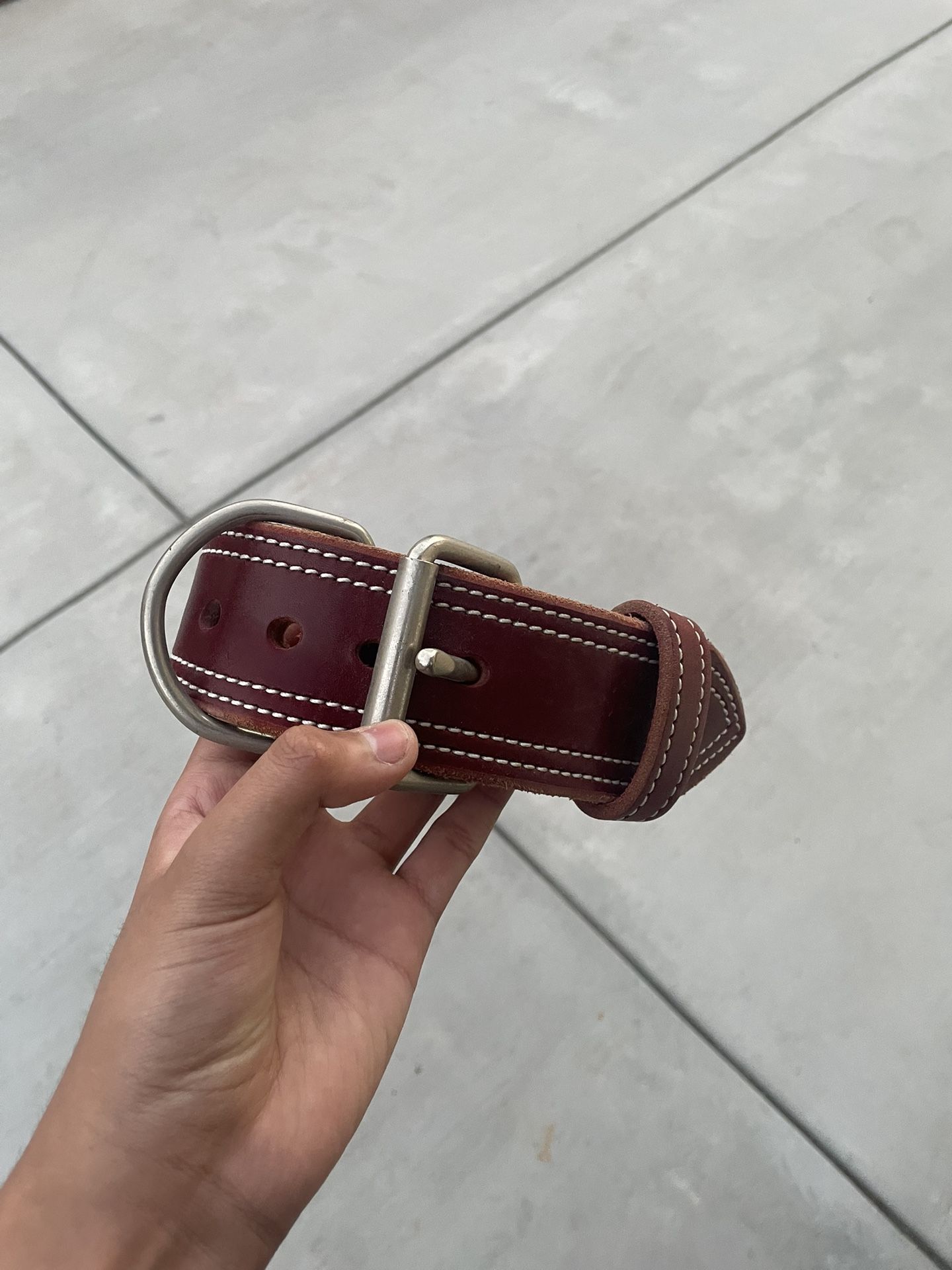 100% Leather Dog Belt