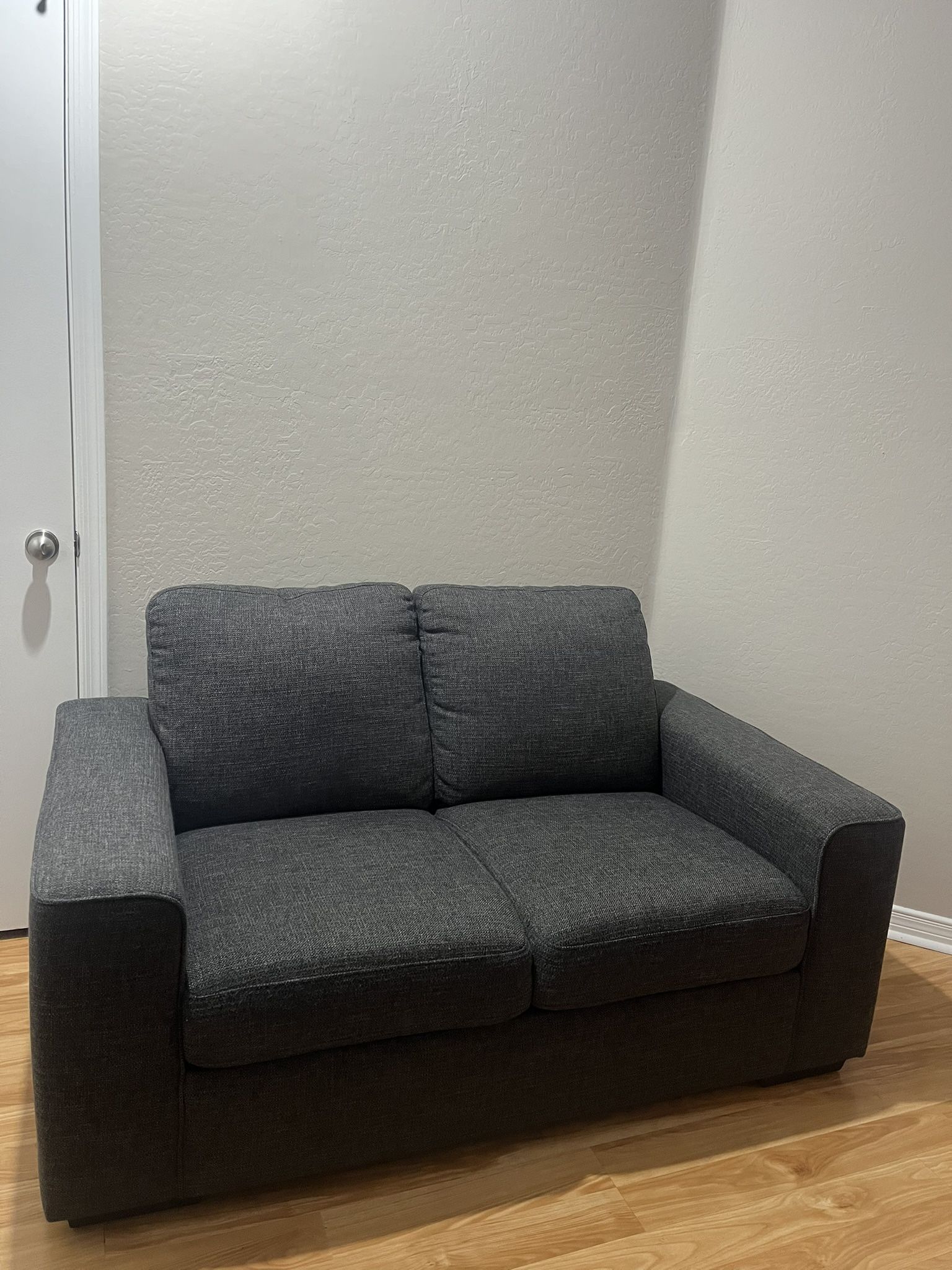 2 Seater Gray Fabric Couch