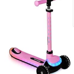 3-Wheel Light-Up Kids Scooter,Lights on Stem & Deck
