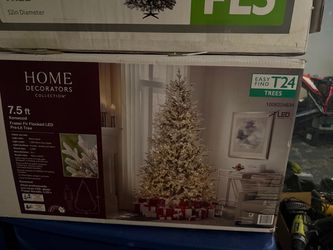 Home Decorators Collection 7.5ft Flocked LED Christmas Tree