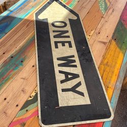 Vintage One Way Street Sign