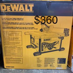 Dewalt New 8 1/4” Table Saw -15amp