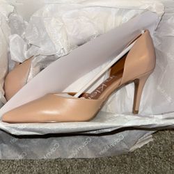 Calvin Klein Nude Heels 6 1/2 Never Worn