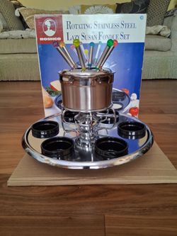 Fondue Rotating Lazy Susan Set