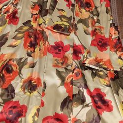 Blouse Floral Earth Tones