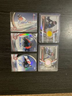 2026 Topps Chrome Winter Olympics cards- All US skiers & snowboarders - 3 Autographed & 2 memorabilia relic piece cards