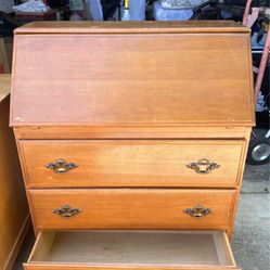 Antique Dresser With Open Up Desk Area