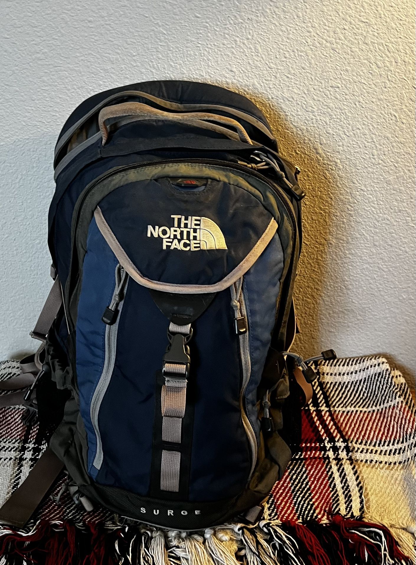 The North Face Surge Backpack - Navy And Gray