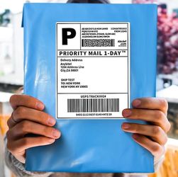 POLYMAILERS BLUE SHIPPING BAGS (10 PACK) 12" X 15.5" SELF SEAL MAILERS