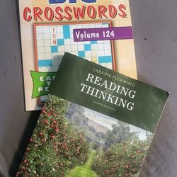 English Literature Book And A Crosswords Puzzle Book