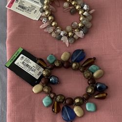 4 New Women’s Bracelets, Stretchable, Easy On/Off, $5/Each