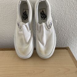 White Vans Shoes Size 7