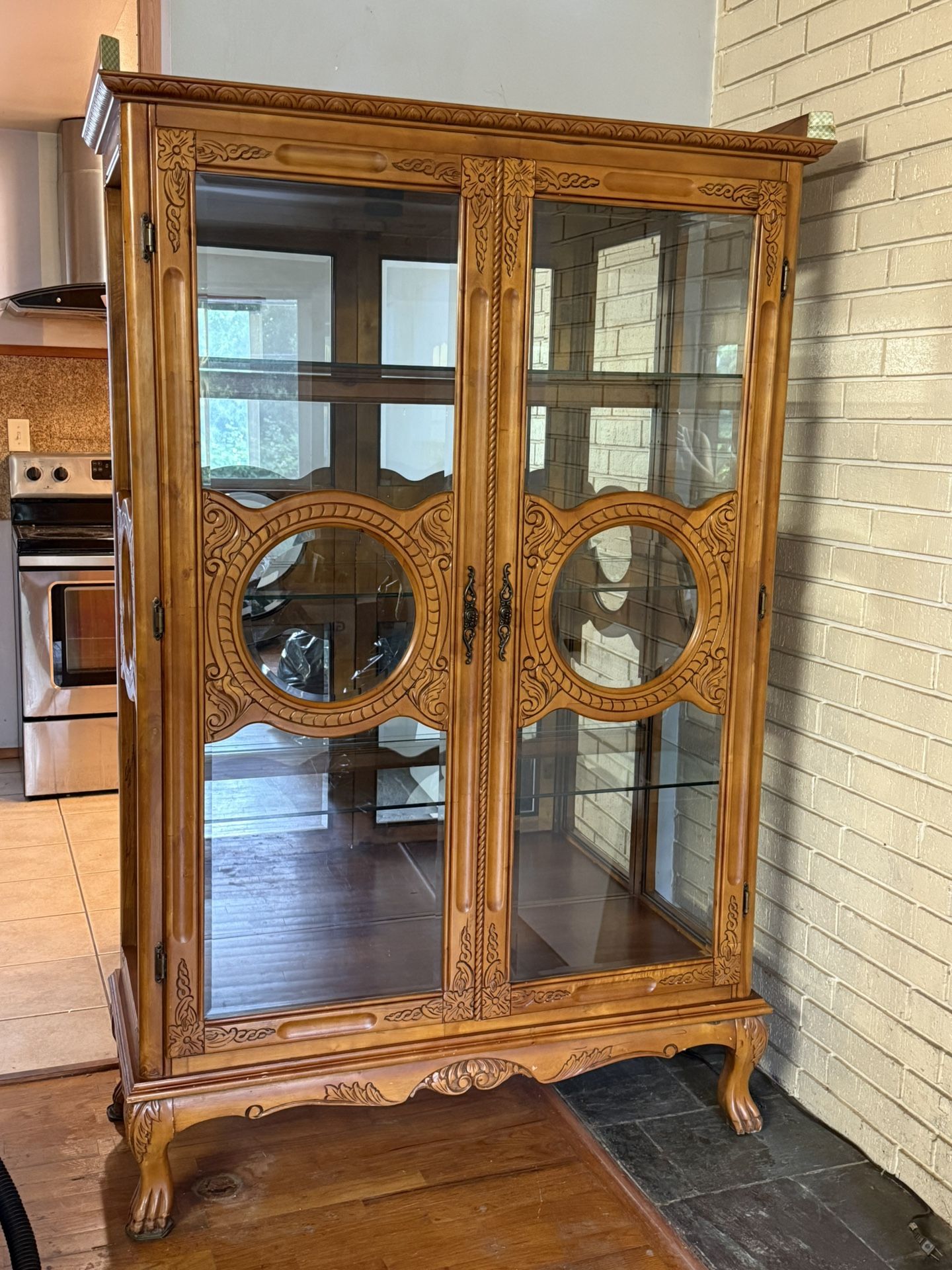 Solid Wood Display Cabinet