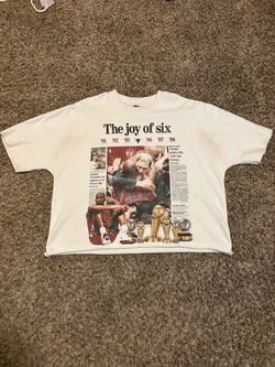 JORDAN JOY OF SIX NEWSPAPER GRAPHIC TEE