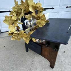 Vintage Kids School Desk . Painted Navy Blue.