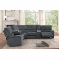 New Power 3 Recliner Sectional Couch! Power Headrest! Free Delivery 🚚!