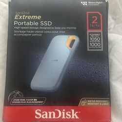 Sandisk extreme portable SSD 2 TB sky blue