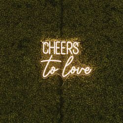 Cheers to love neon sign