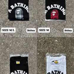 BAPE TEE SHIRTS BRAND NEW