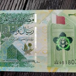 Qatar Currency 1 Riyal, 2020 