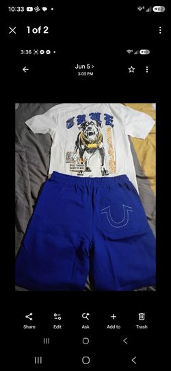 Mens True Religion shorts set