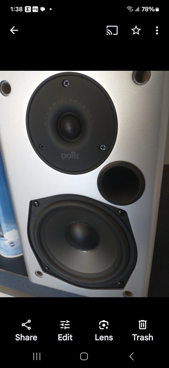 Pair Polk Audio Bookshelf Speakers L/R